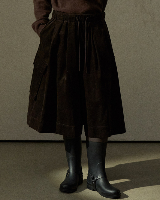 コーデュロイフレアカーゴスカート 10295