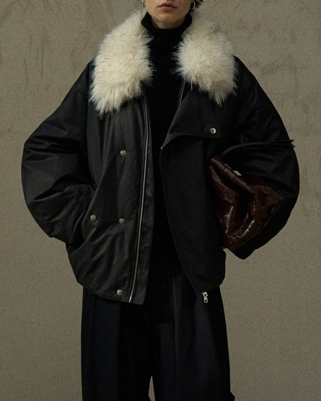 ファーカラージッパーオーバージャケット 10290