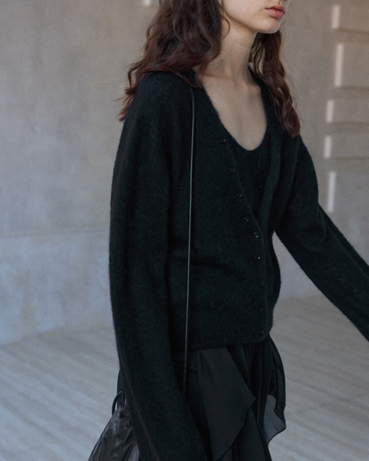 Vネックニットカーディガン 10169