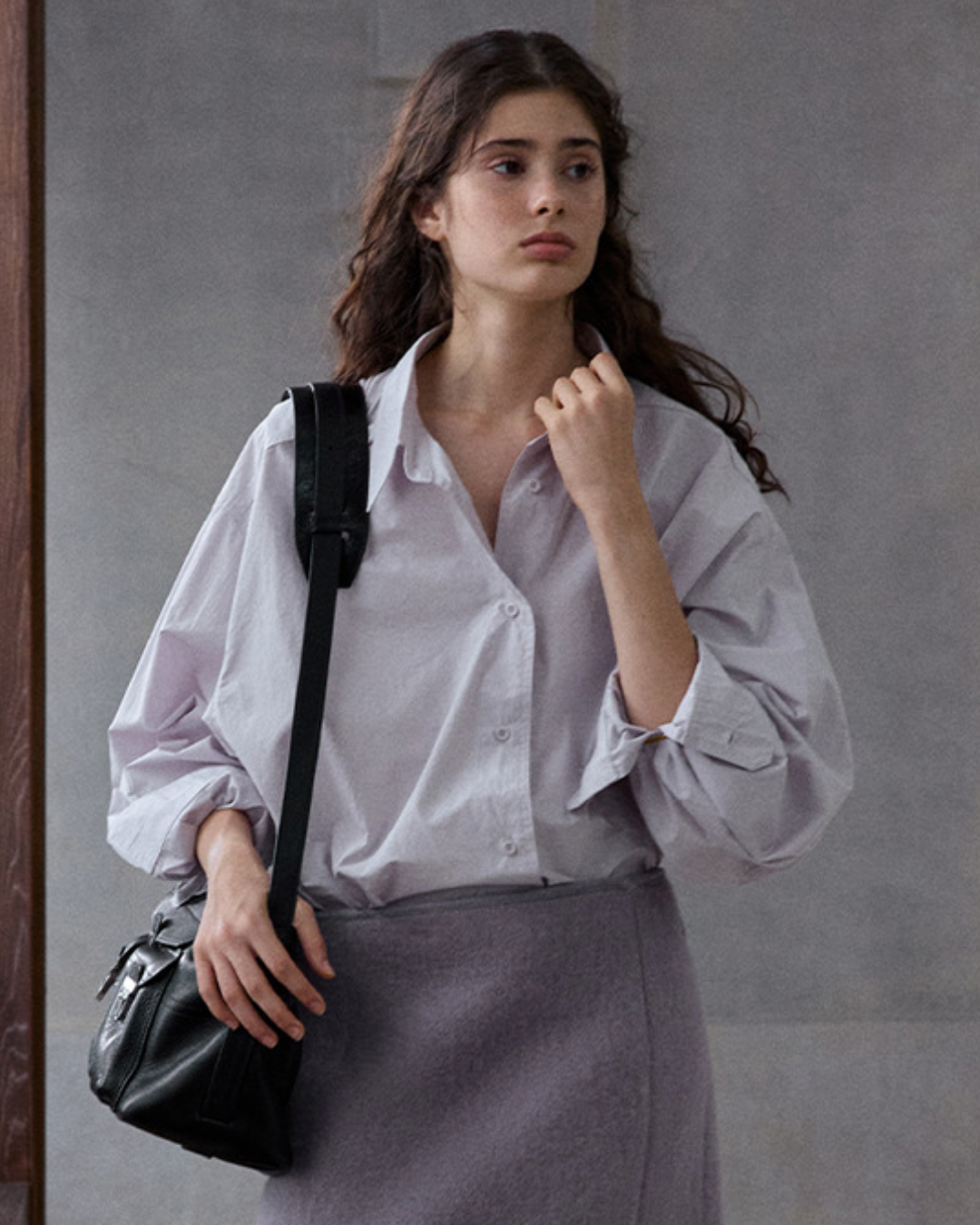 スタンダードカラーオーバーサイズウオッシュドシャツ 10327