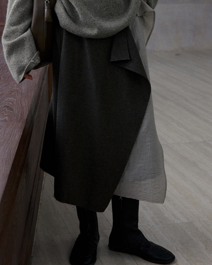 イレギュラーラップロングスカート 10185