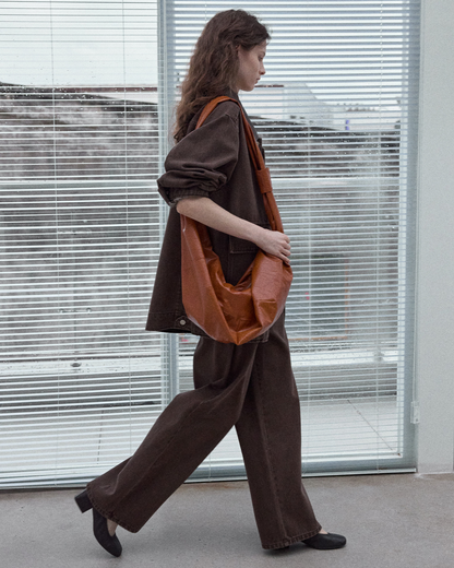 レトロウォッシュデニムルーズジャケット 10125