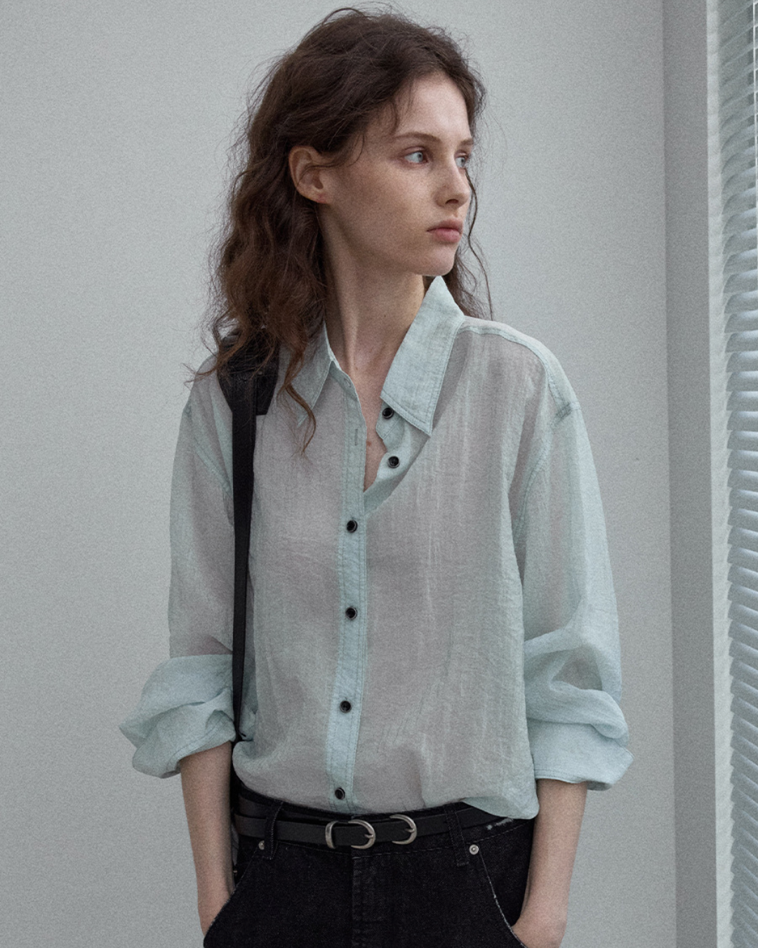 ワッシャーラインノワールシャツ 10343