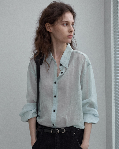 ワッシャーラインノワールシャツ 10343