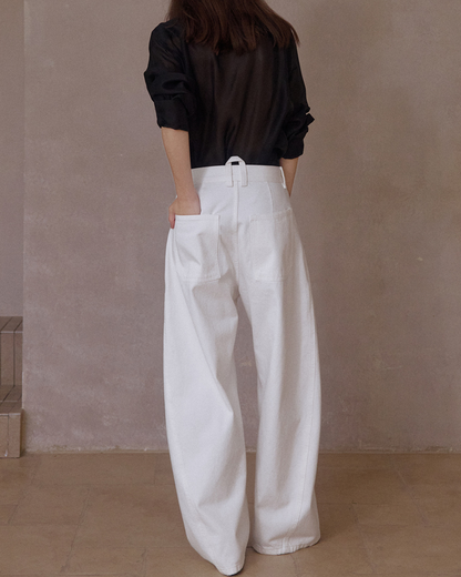 ウオッシュシミターデニムパンツ 10230