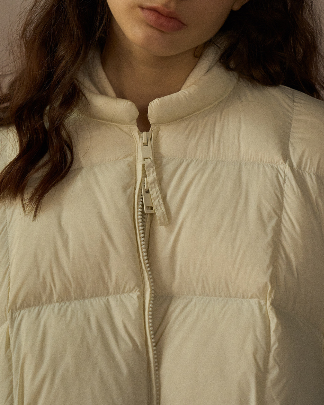 クルーネックドローコードショートコート 10268