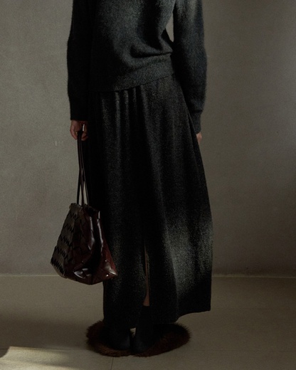 スリットロングニットスカート 10487