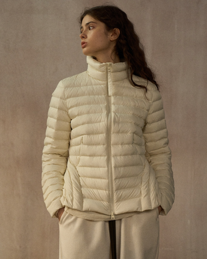 スタンドカラーショートダウンコート 10249