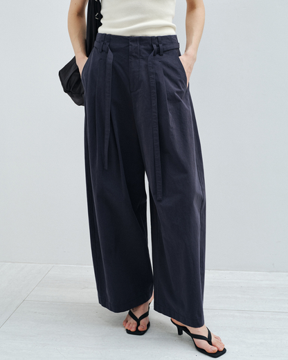 フィックスポイントタイウエストワイドパンツ 10583