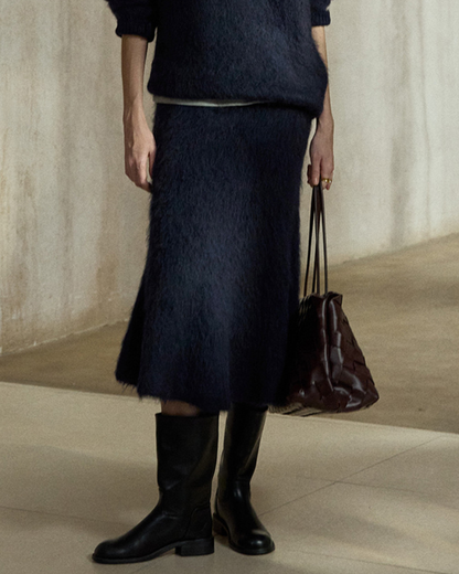 アシンメトリーフィッシュニットスカート 10402