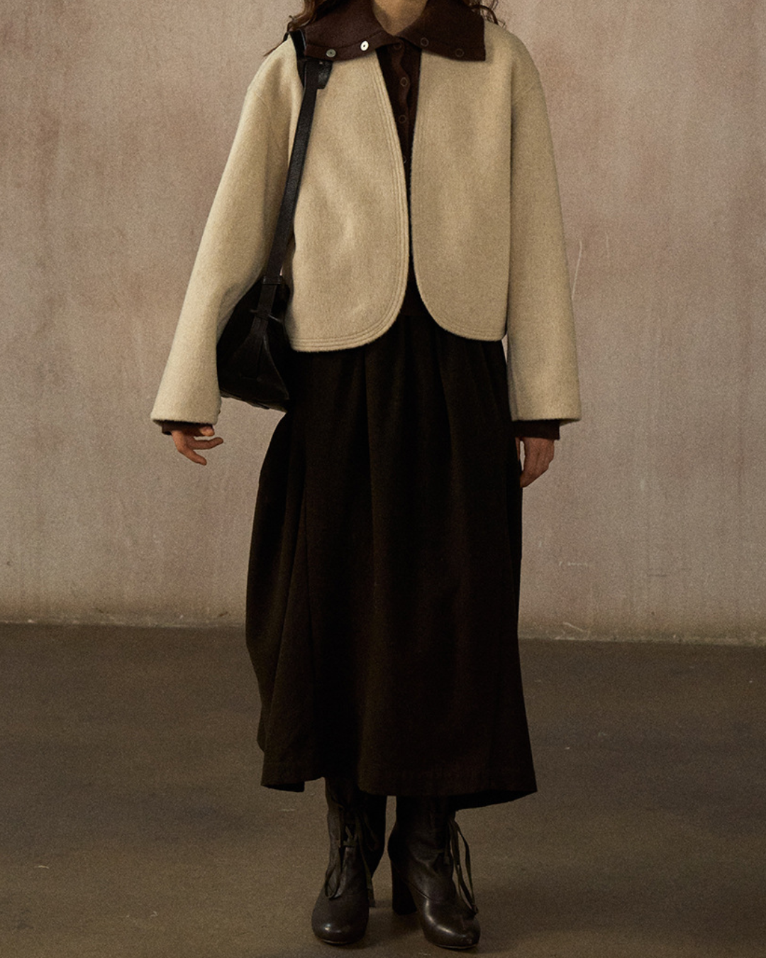 ノーカラーショートジャケット 10245