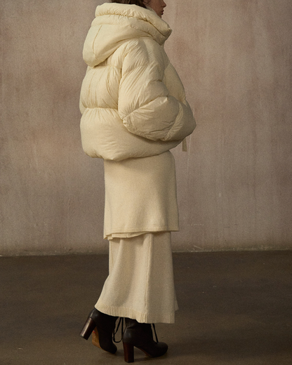 フーディーショートダウンコート 10243