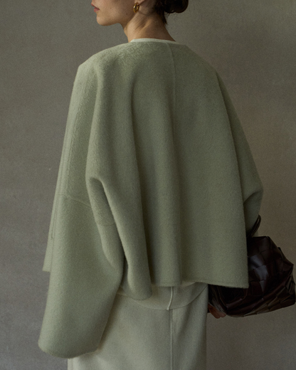 シェルネックマットショートコート 10428