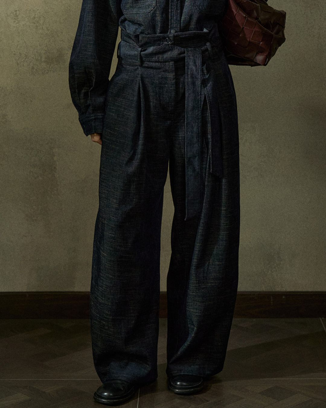 ツーカラーストラップカジュアルパンツ 10222