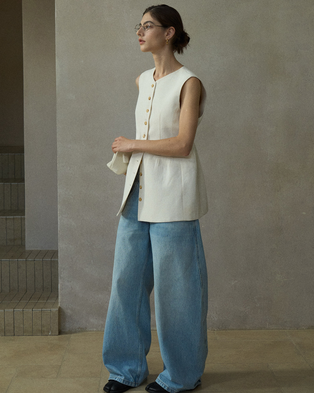 シャープVネックベスト 10441