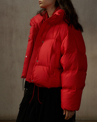 スタンドカラーショートダウンコート 10273