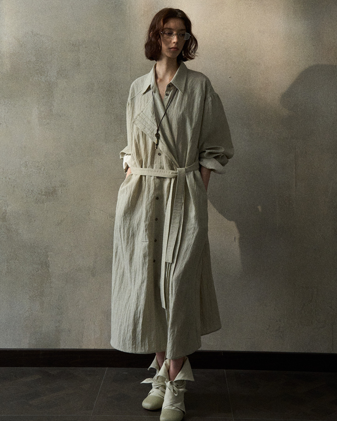 アシメノワールシャツワンピース 10344