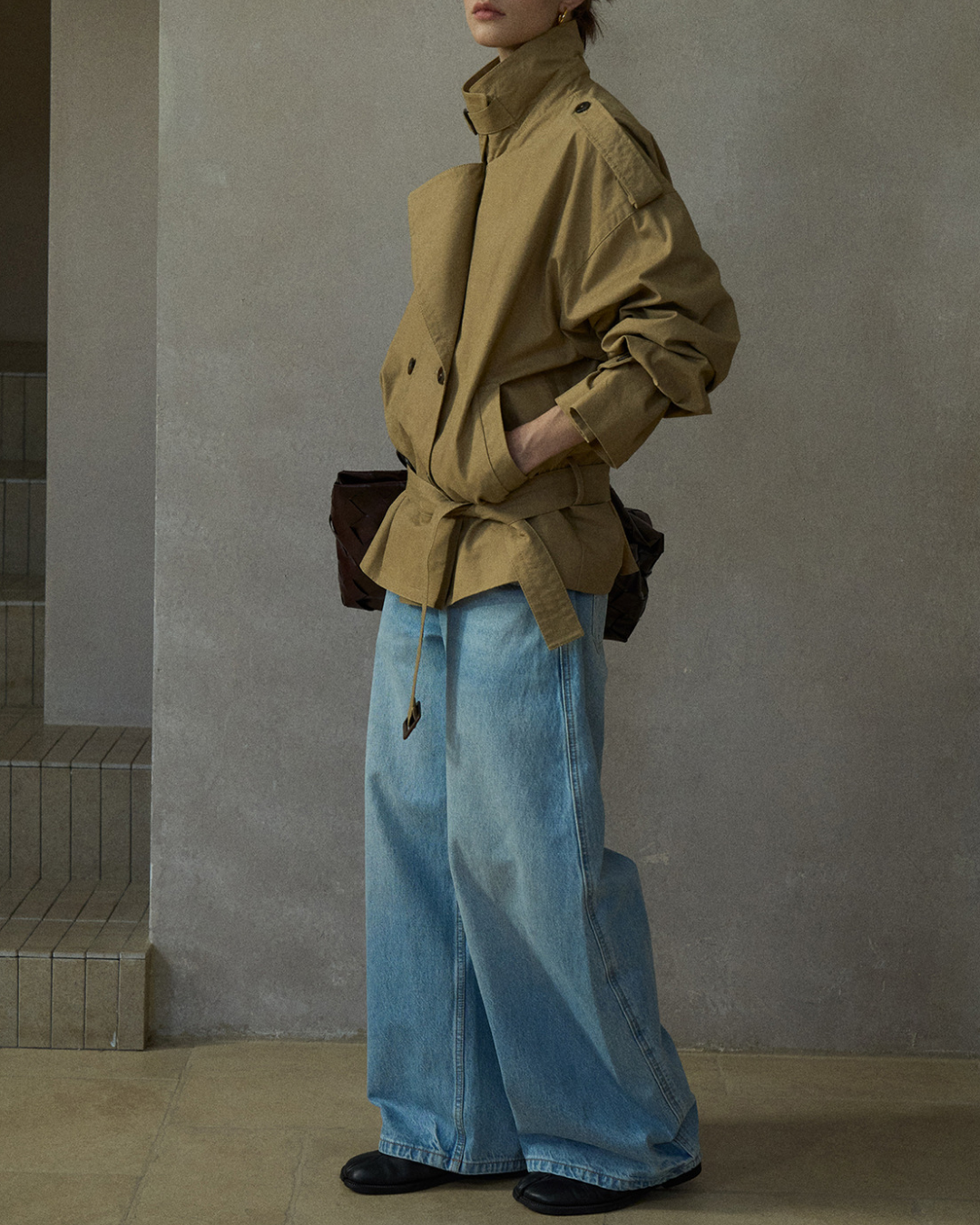 ダブルブレストミディジャケット 10221