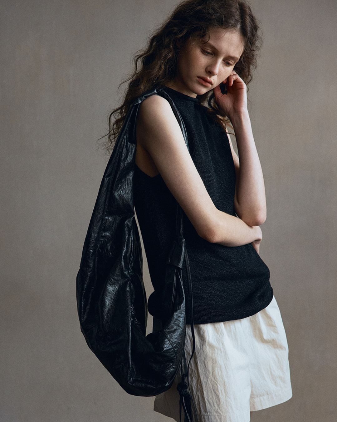 シリンダーハイネックノースリーブニット 10558