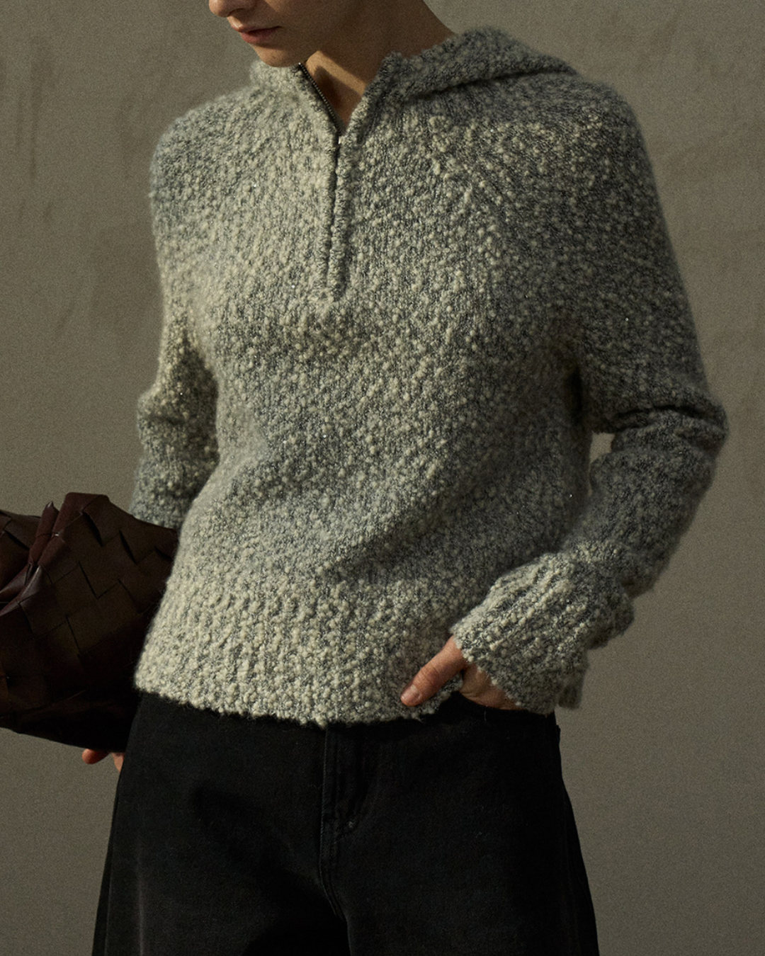 ハーフジッパーフーディープルオーバー 10278