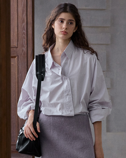 スタンダードカラーオーバーサイズウオッシュドシャツ 10327