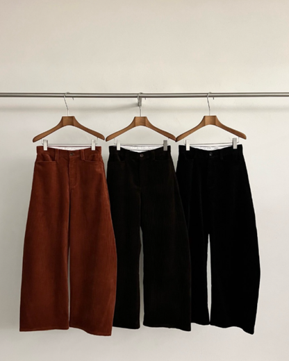 ハイウエストコーデュロイカーブパンツ 10205