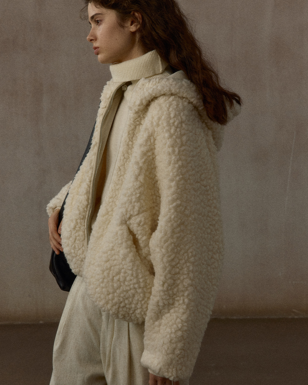 フーディーボアオーバージャケット 10326