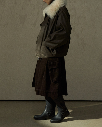 ファーカラージッパーオーバージャケット 10290