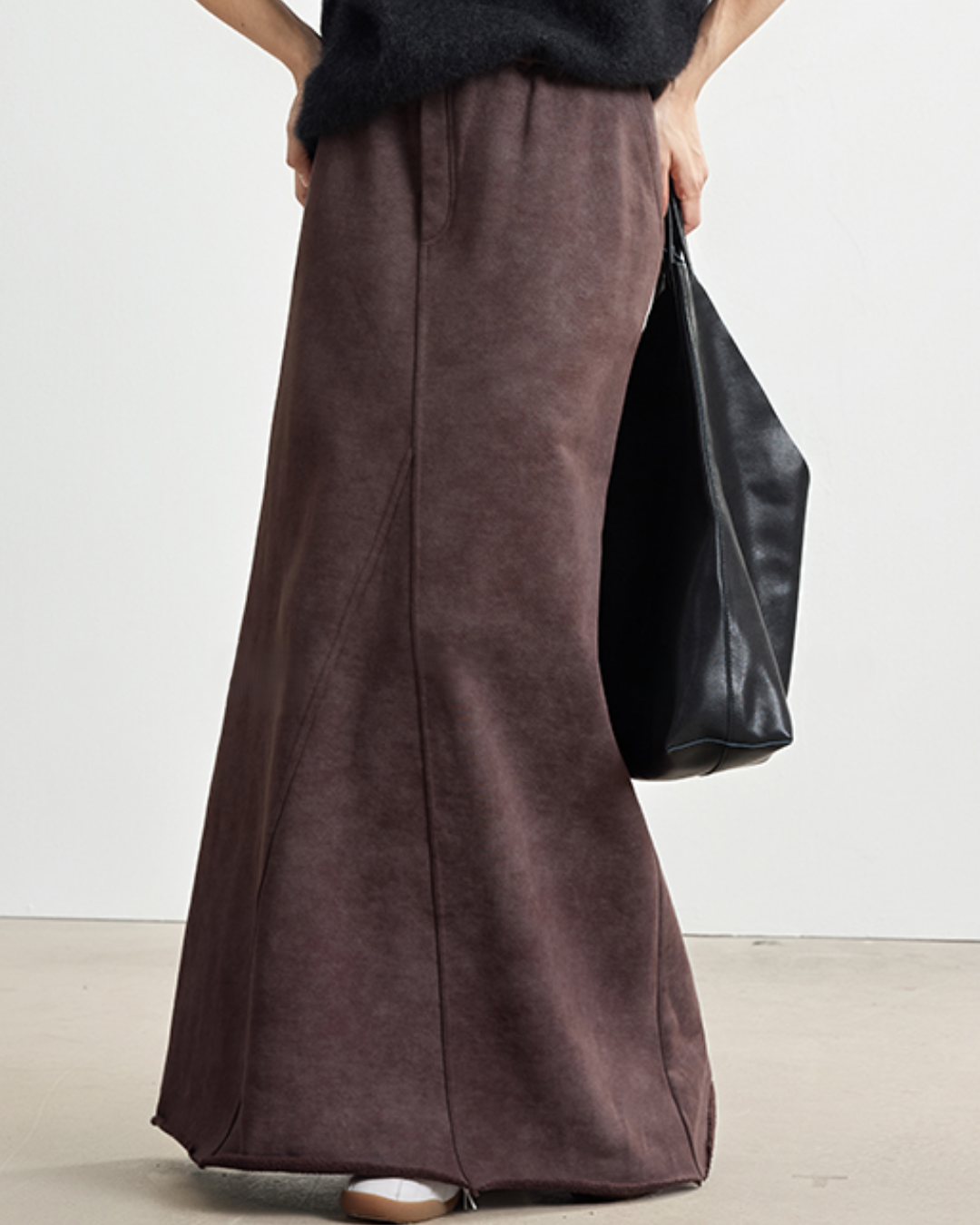 アシンメトリーデザインフレアロングスカート 10331
