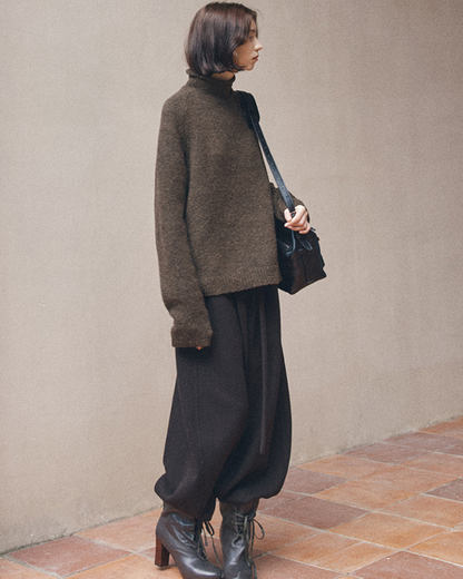 スリークハイネックトッププルオーバー 10377