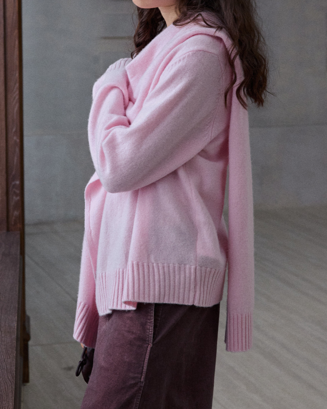 マフラーカラーニットプルオーバー 10190