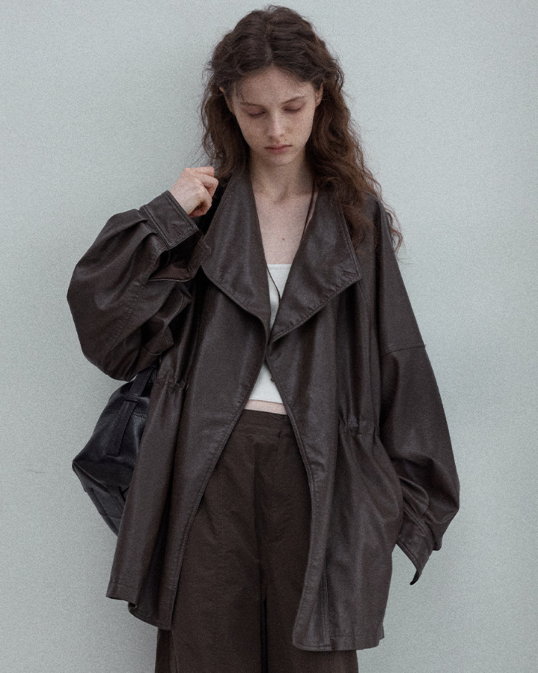 スタンドカラーダークフォルムジャケット 10338