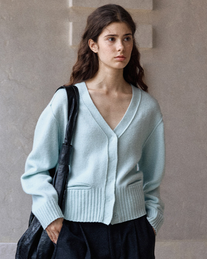 スリークショートニットカーディガン 10378