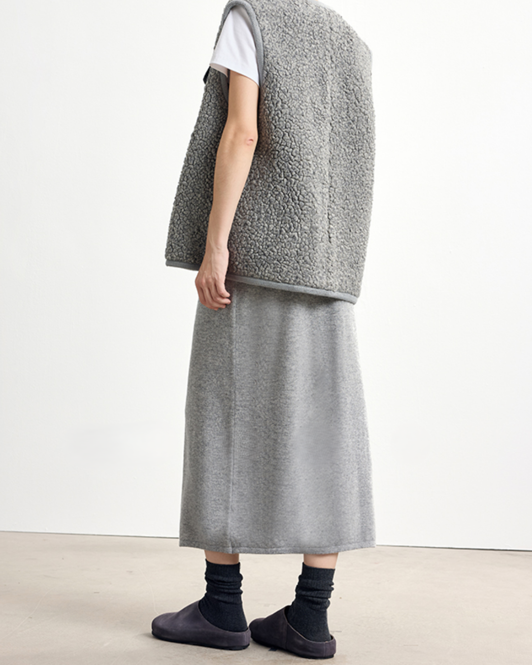 フロントスリットボタンデザインロングスカート 10329