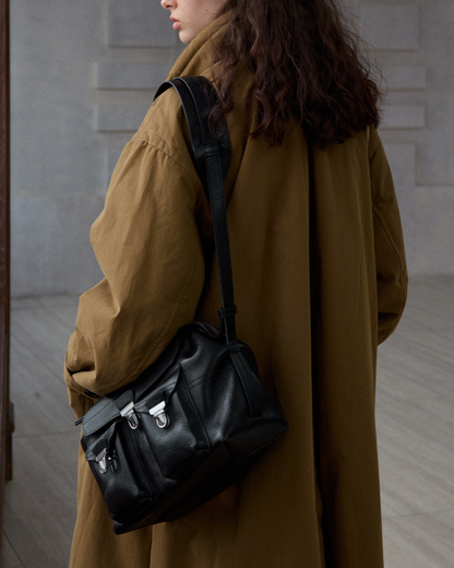 ダブルブレストキルティングロングコート 10233