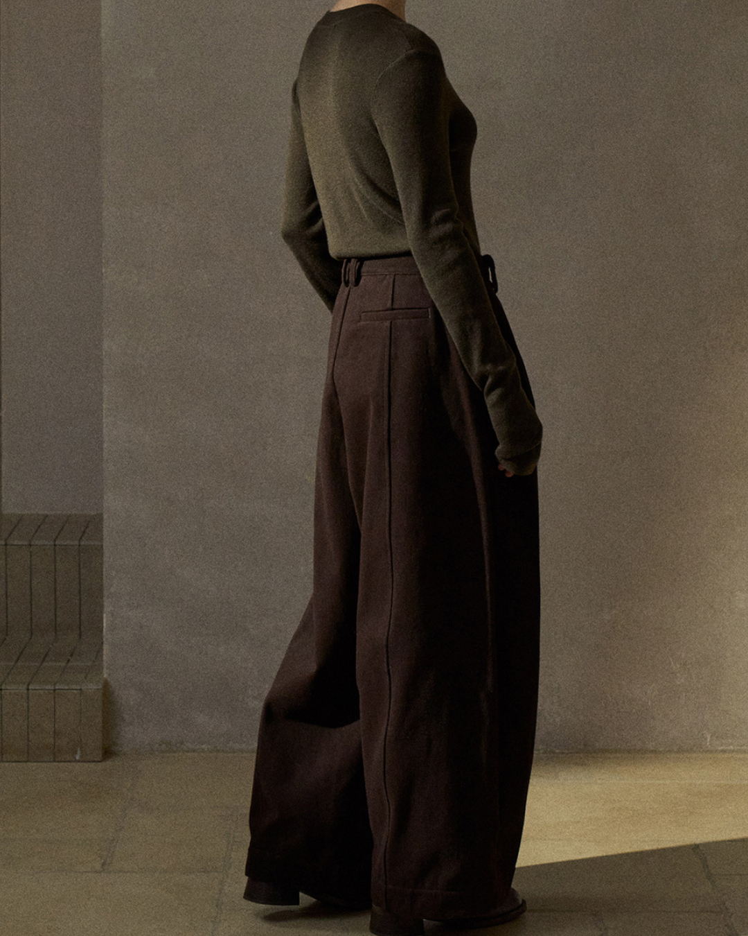 ハイウエストプリーツカーブパンツ 10224