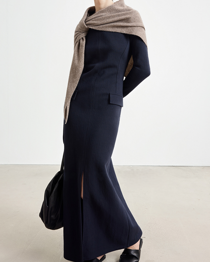 シームラインロングスリムワンピース 10330