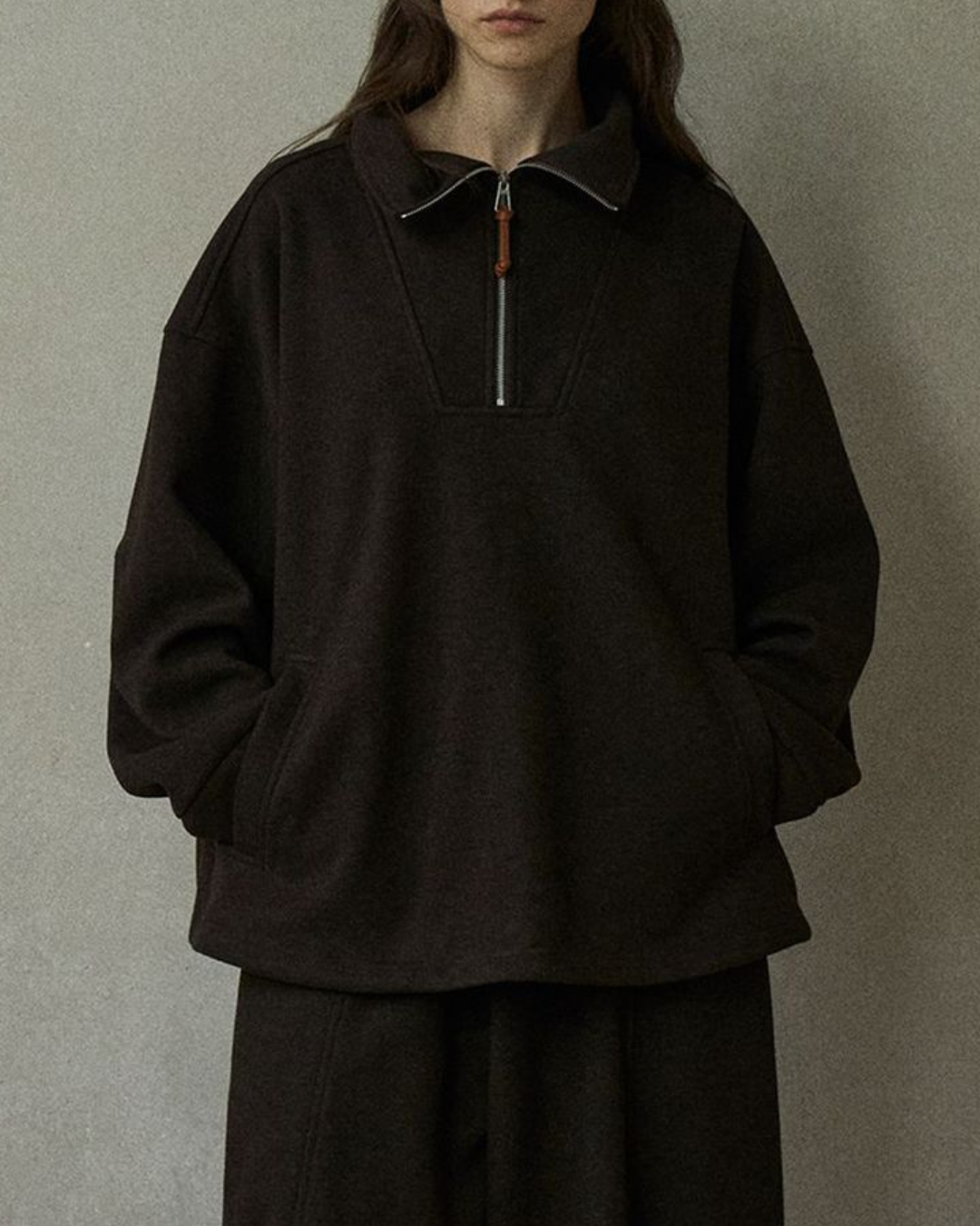 【セットアップ可能】ハーフジッパースウェットプルオーバー 10211