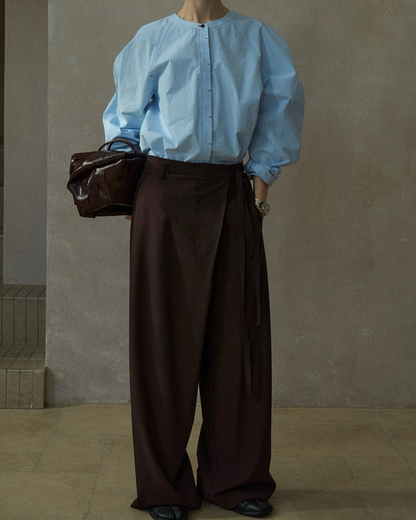 ハイウエストラップカジュアルパンツ 10209