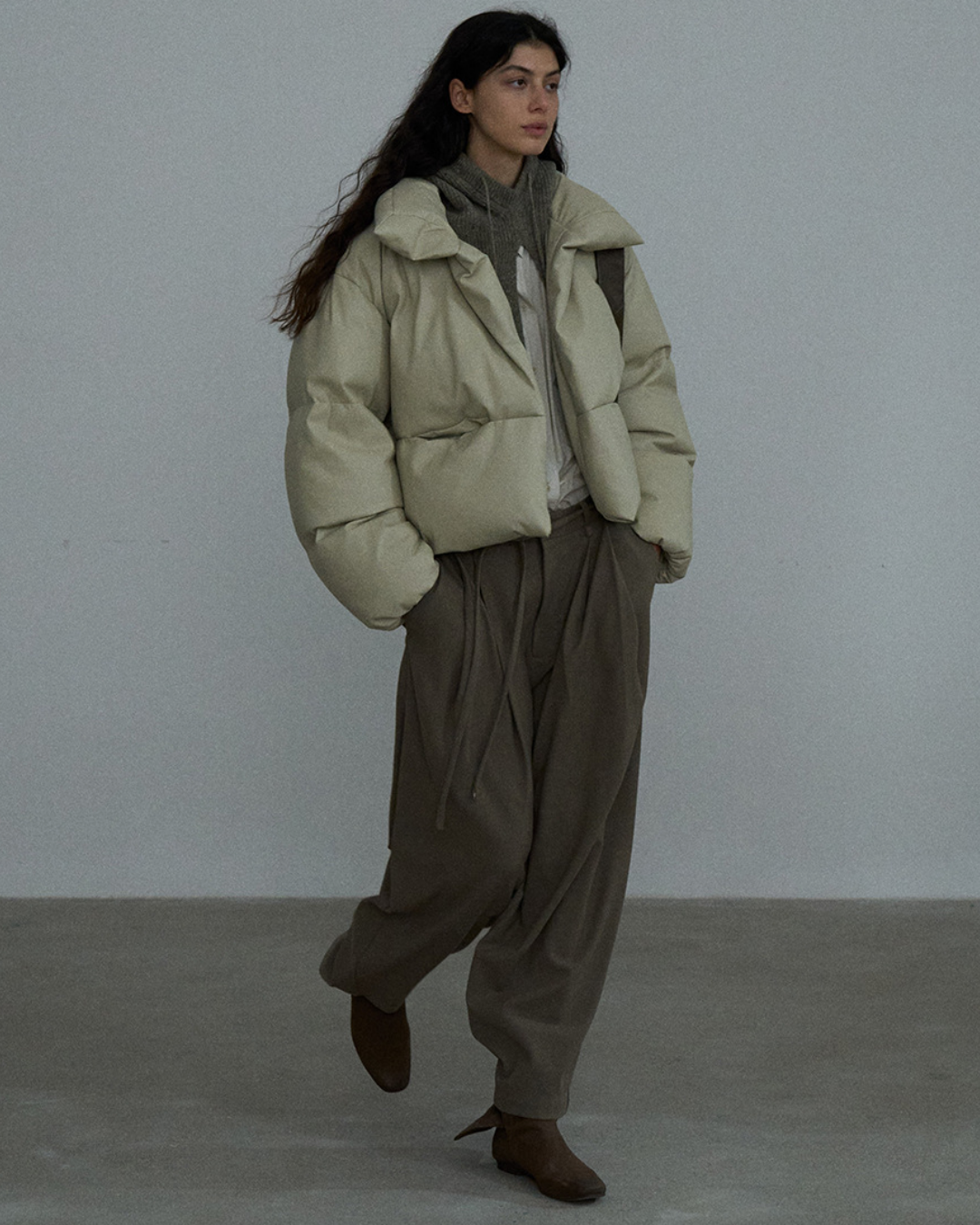 ハイネックコンパクトパファーコート 10373