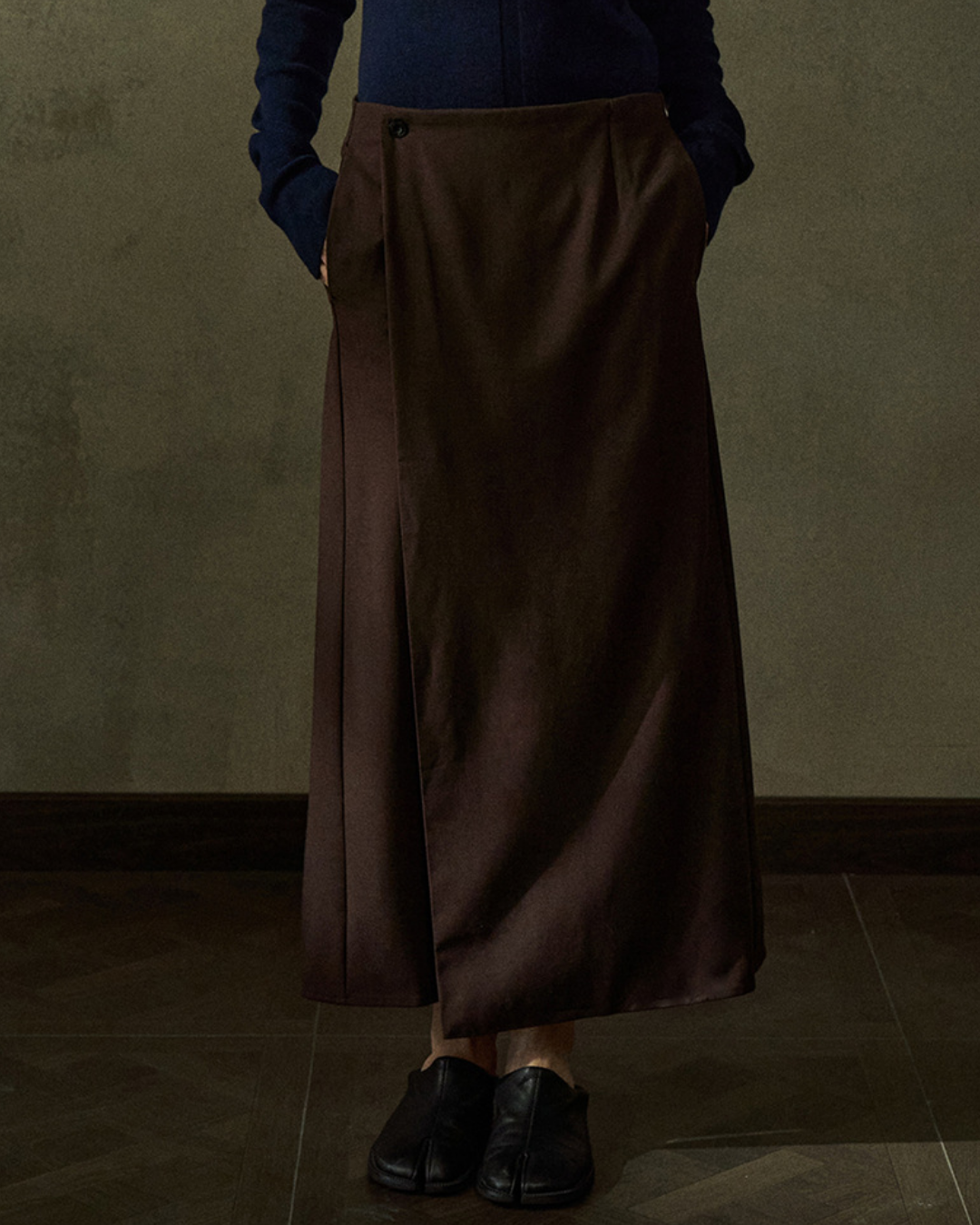 バックスリットラップロングスカート 10203