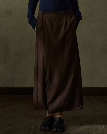 バックスリットラップロングスカート 10203