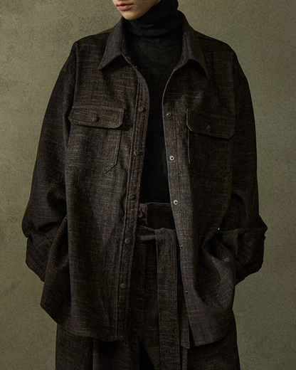 ツーカラーポケットシャツ 10219