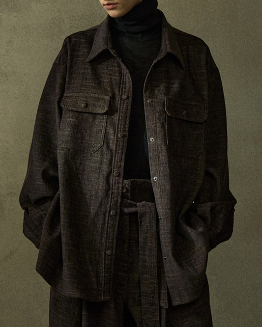 ツーカラーポケットシャツ 10219