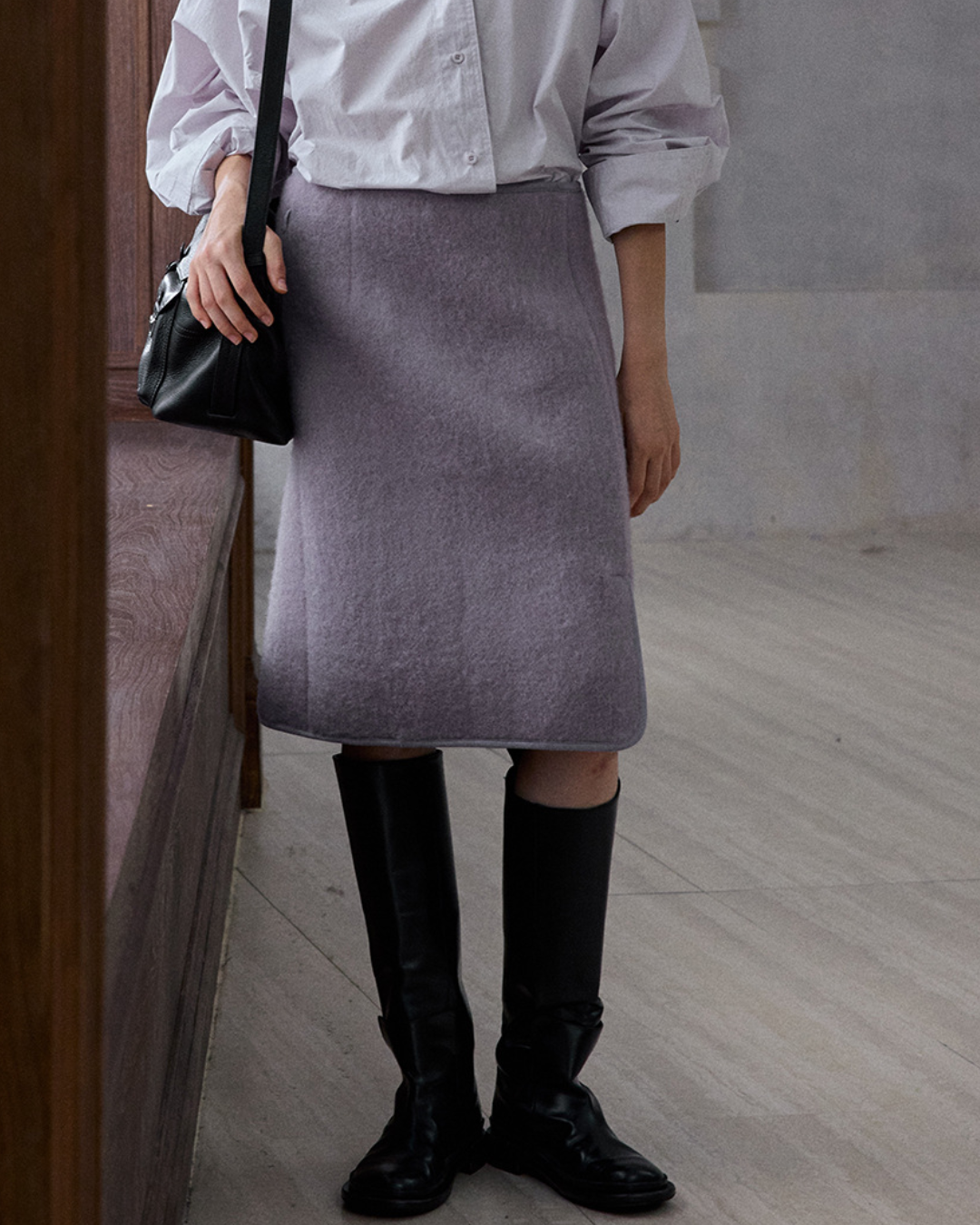 ハイウエストサイドスリットストレートスカート 10232