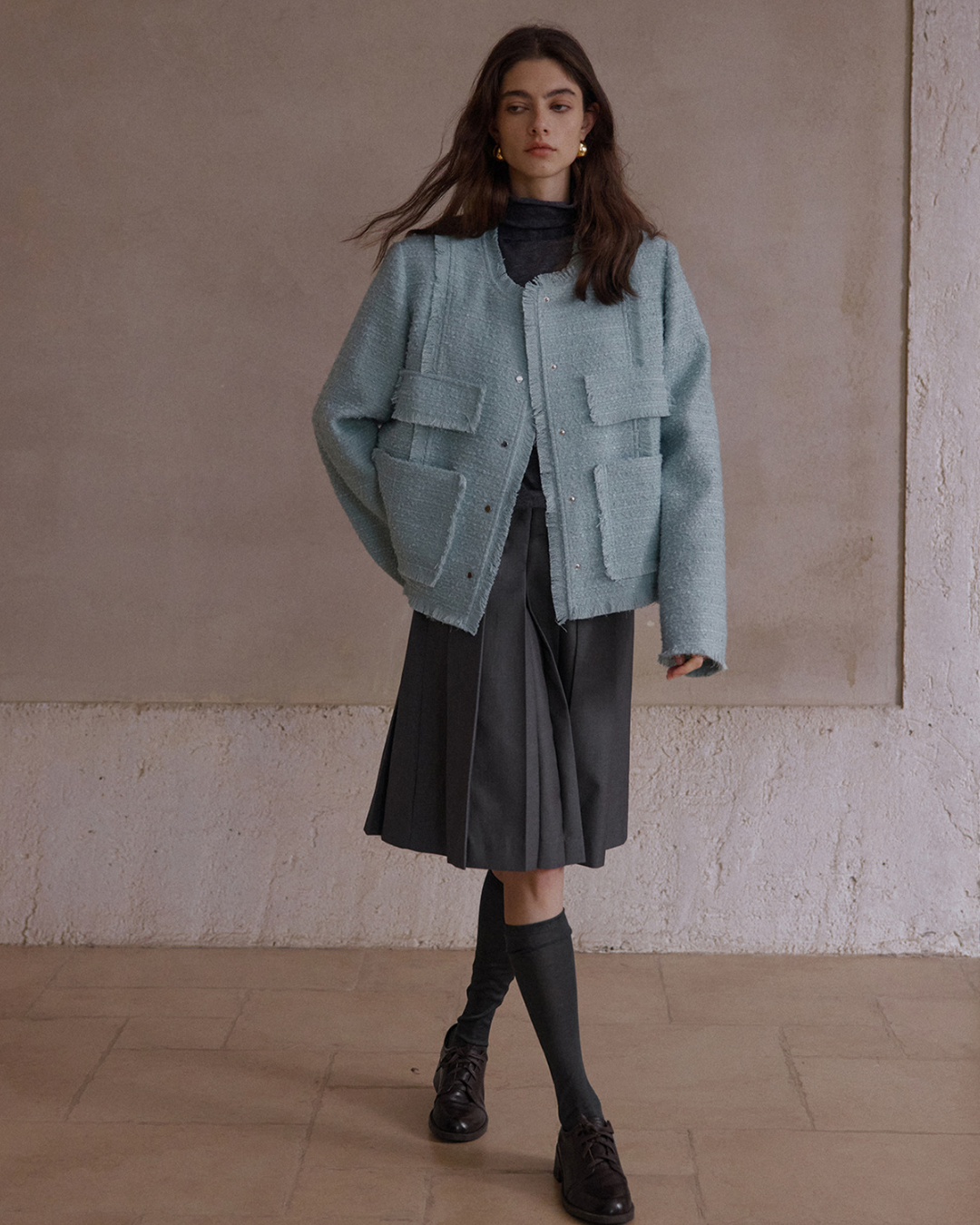 モードフリンジツイードジャケット 10413