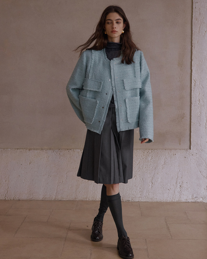 モードフリンジツイードジャケット 10413