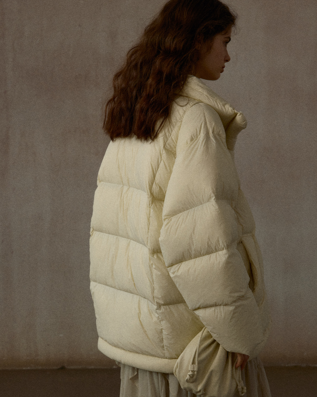 スタンドカラーシンプルミディコート 10306