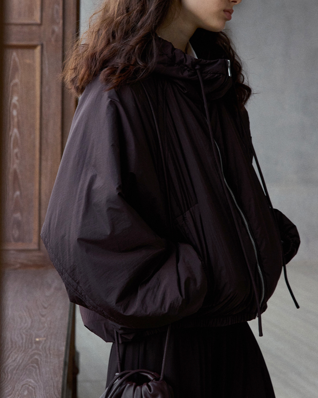 ミディフーディーカジュアルジャケット 10194