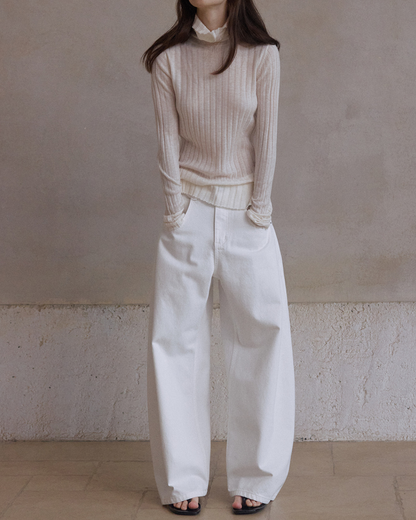 ウオッシュシミターデニムパンツ 10230